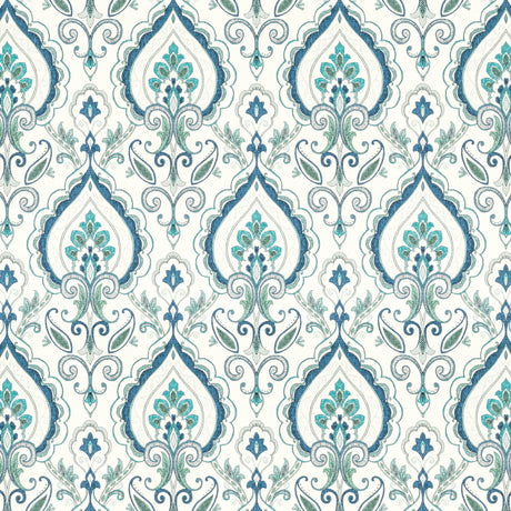 STOUT APRI-2 APRIL 2 LAGOON Fabric - Eades Wallpaper & Fabric