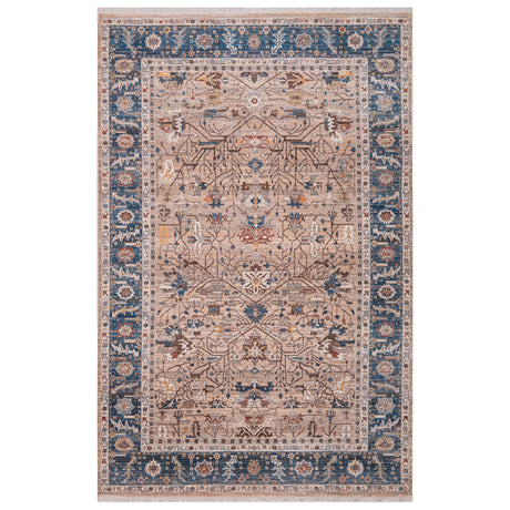 Amer Rugs ARC-4 Arcadia Oriental Design /Navy Runner Rug, 2'7" X 10' Area Rug