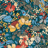 AS Creation AS377564 Zetta Blue Floral Riot Wallpaper