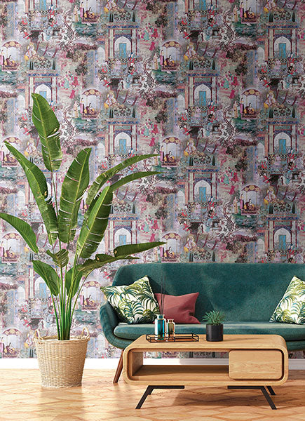 Eade’s Fenmore Light Blue Indian Safari Wallpaper Light Blue