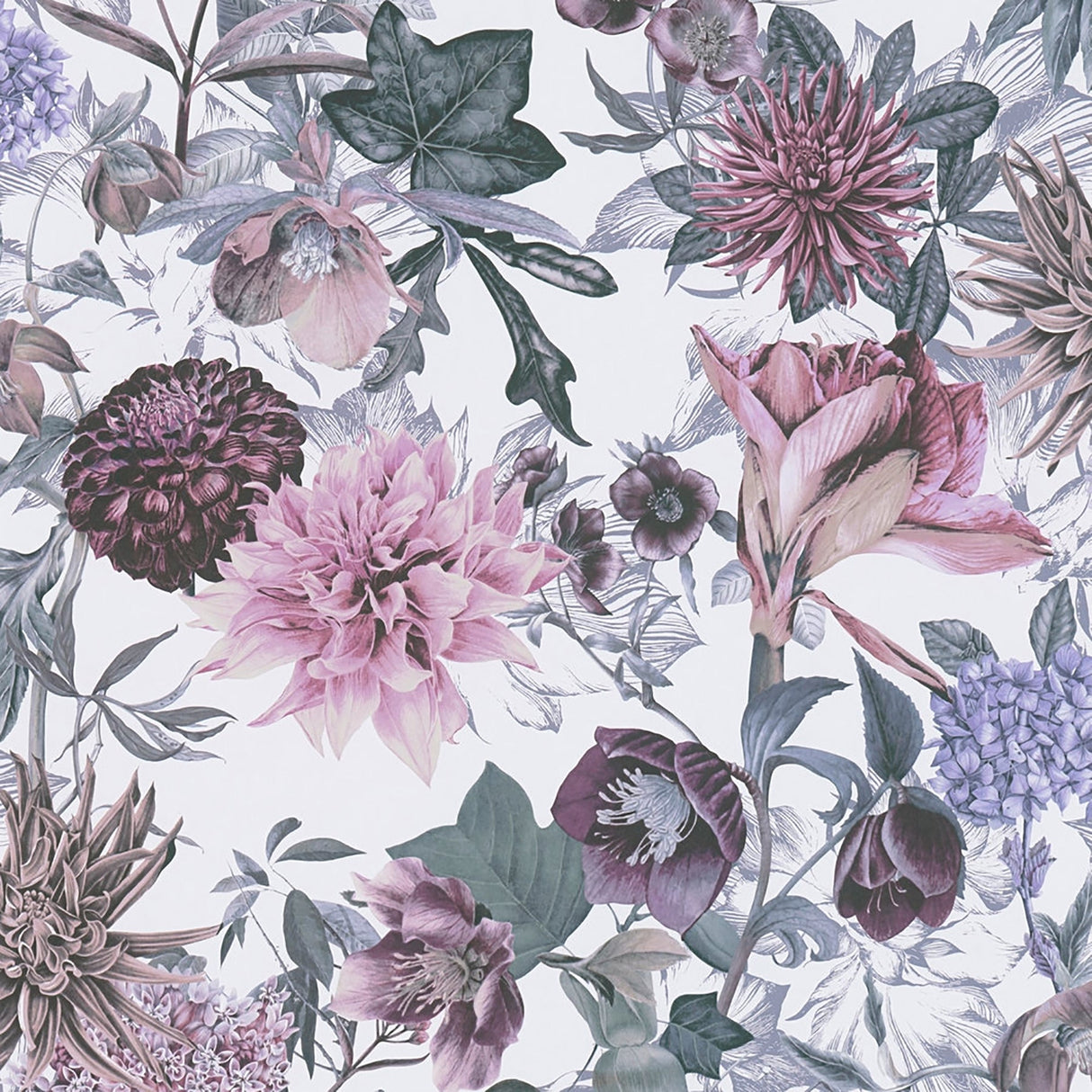 AS Creation AS381752 Althea Lavender Flower Garden Wallpaper