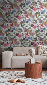 Eade’s Althea White Flower Garden Wallpaper White
