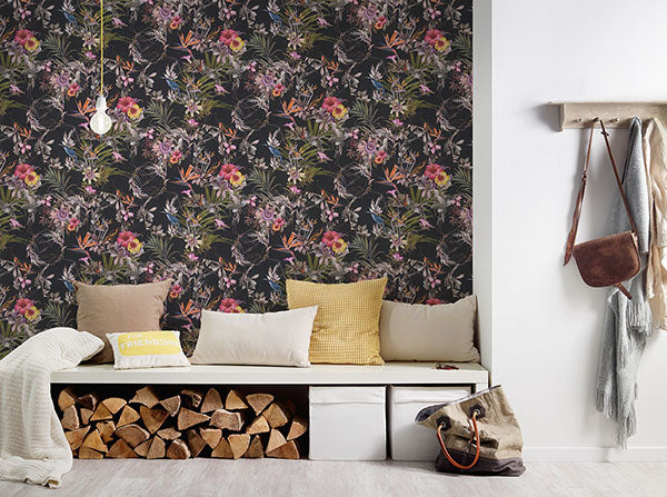 Eade’s Hollis Navy Tropical Wallpaper Navy