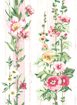 A-Street Prints AST3784 Delisa Pink Floral Stripe Wallpaper