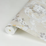 A-Street Prints AST4064 This Old Hudson Natural Neutral Rose Damask Wallpaper