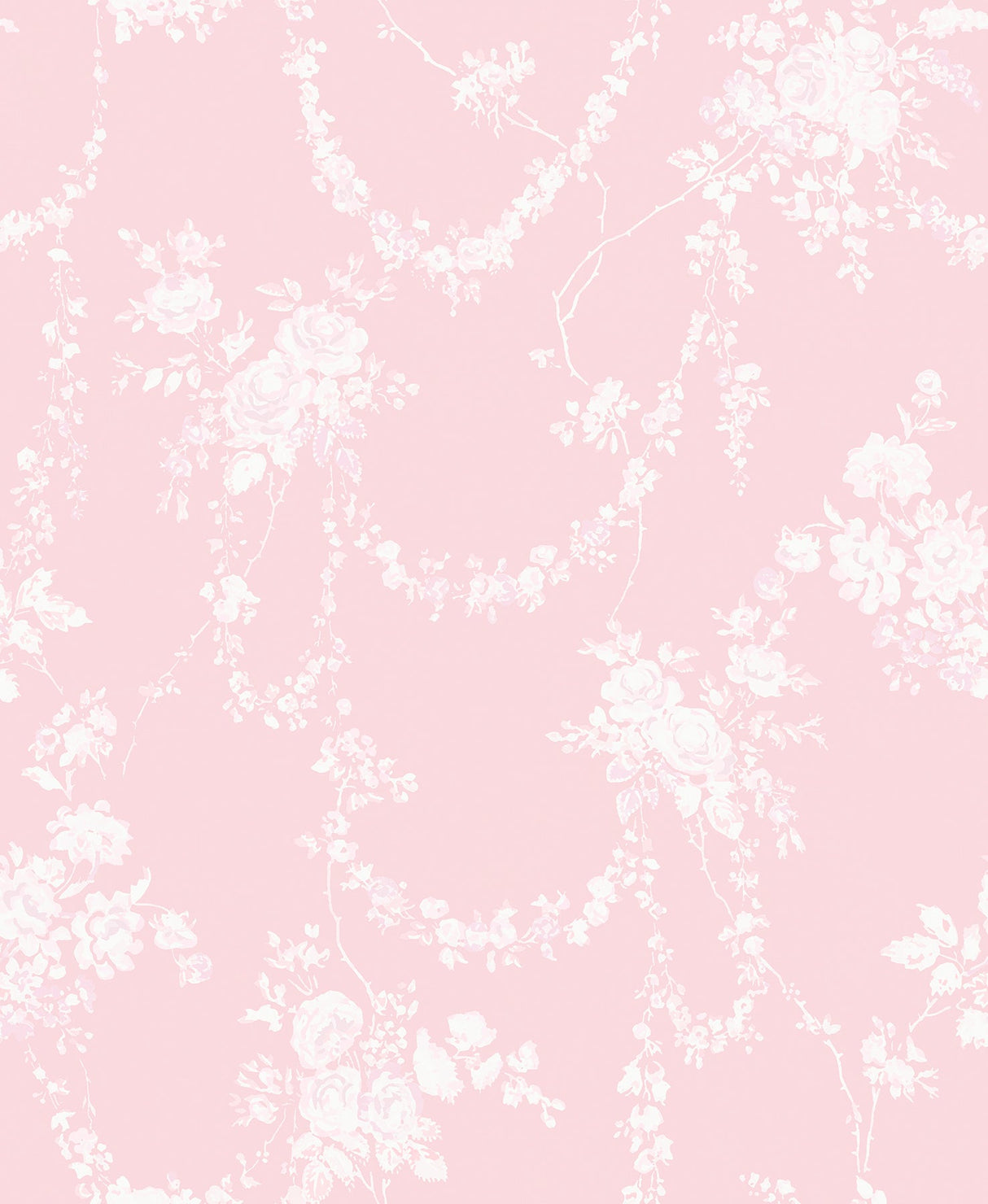 A-Street Prints AST4110 Chandelier Gates Easter Pink Floral Drape Wallpaper