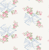 A-Street Prints AST4113 Rosa Beaux Pastel Blue Large Bow Spot Wallpaper