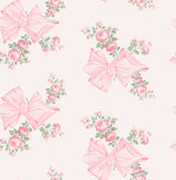 A-Street Prints AST4169 Rosa Beaux Pink Mint Large Bow Spot Wallpaper