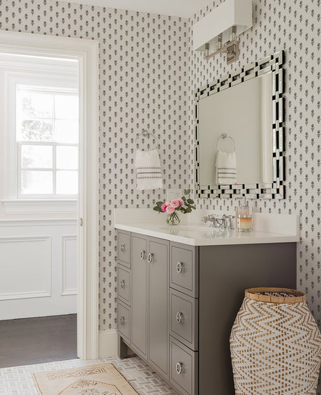 A-Street Prints AST4335 Libby Stone Mini Floral Wallpaper