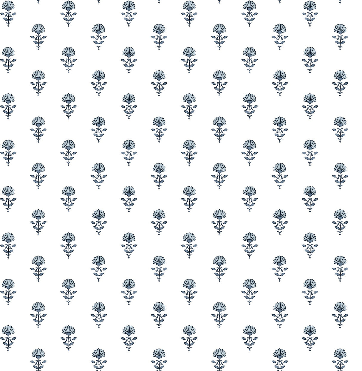 A-Street Prints AST4337 Libby Blue Heather Mini Floral Wallpaper