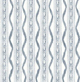 A-Street Prints AST4349 Rhys Blue IKAT Stripe Wallpaper