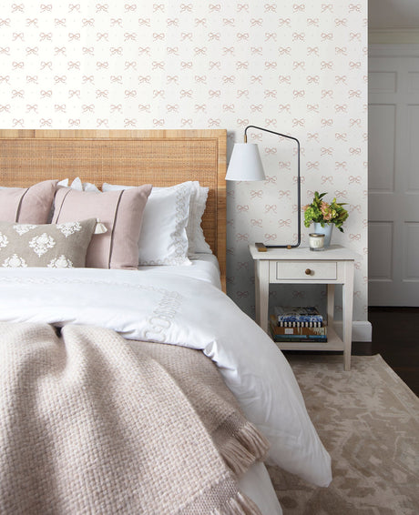 A-Street Prints AST4354 Emma Petal Large Bow Wallpaper