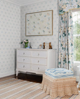 A-Street Prints AST4356 Emma Blue Heather Large Bow Wallpaper