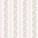 A-Street Prints AST4649 Marigold Wreath Pastel Peach Floral Stripe Wallpaper