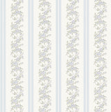 A-Street Prints AST4650 Marigold Wreath Baby Blue Rush Floral Stripe Wallpaper