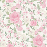 A-Street Prints AST4655 Sunset Harbor Rose Vida Rosa Roses & White Flowers Wallpaper