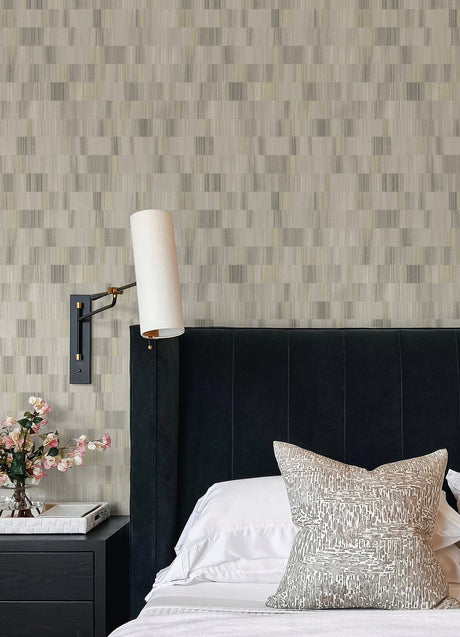 A-Street Prints AST4679 Flicker Light Grey Horizontal Textured Stripe Wallpaper