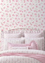 A-Street Prints AST6084 Ribbon Rosa Chateau Rose Loose Roses Wallpaper