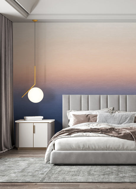 Katie Hunt x A-Street Prints ASTM5044 Sunrise Orange & Blue Ombre Wall Mural