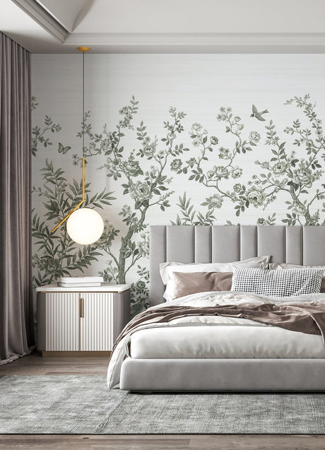 Katie Hunt x A-Street Prints ASTM5056 Forest Chinoiserie Sage Green Wall Mural