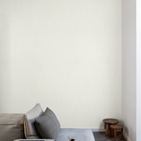 Galerie Atmosphere Textile Plain Cream Wallpaper AT1001