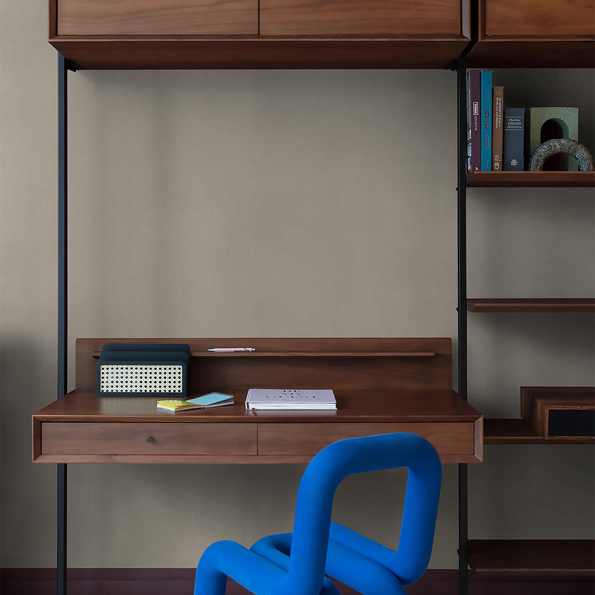 Galerie Atmosphere Textile Plain Beige Wallpaper AT1005