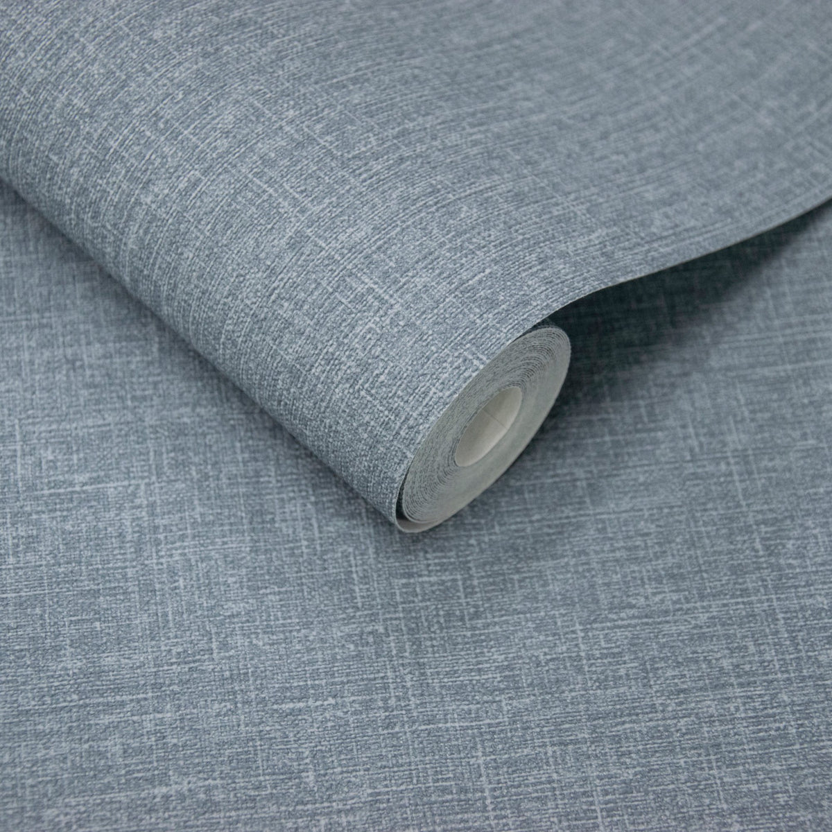 Galerie Atmosphere Textile Plain Blue Wallpaper AT1024