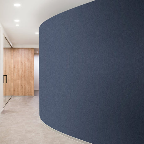 Galerie Atmosphere Textile Plain Blue Wallpaper AT1025