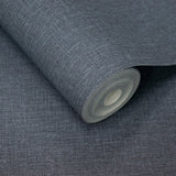Galerie Atmosphere Textile Plain Blue Wallpaper AT1025