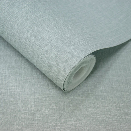 Galerie Atmosphere Textile Plain Blue Wallpaper AT1026