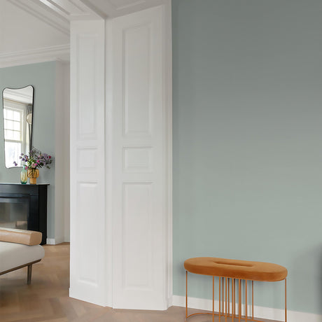 Galerie Atmosphere Textile Plain Blue Wallpaper AT1027