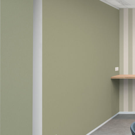 Galerie Atmosphere Textile Plain Green Wallpaper AT1031