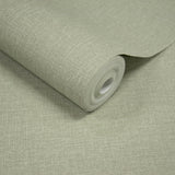 Galerie Atmosphere Textile Plain Green Wallpaper AT1031