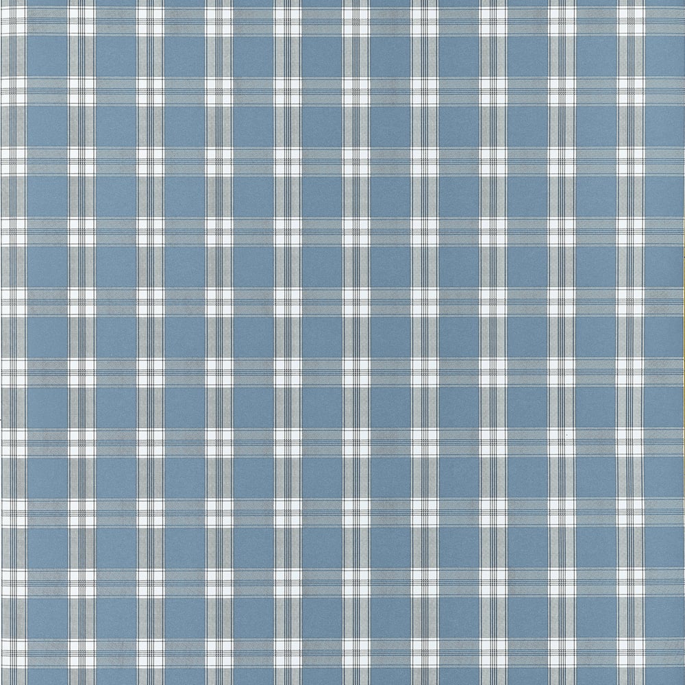 Anna French PAYTON CHECK AT10708 in Blue Wallpaper - CLERMON