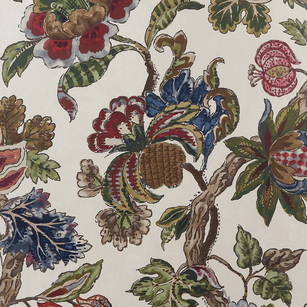 Anna French AT16139 Apricot and Slate Wallpaper - BELVEDERE