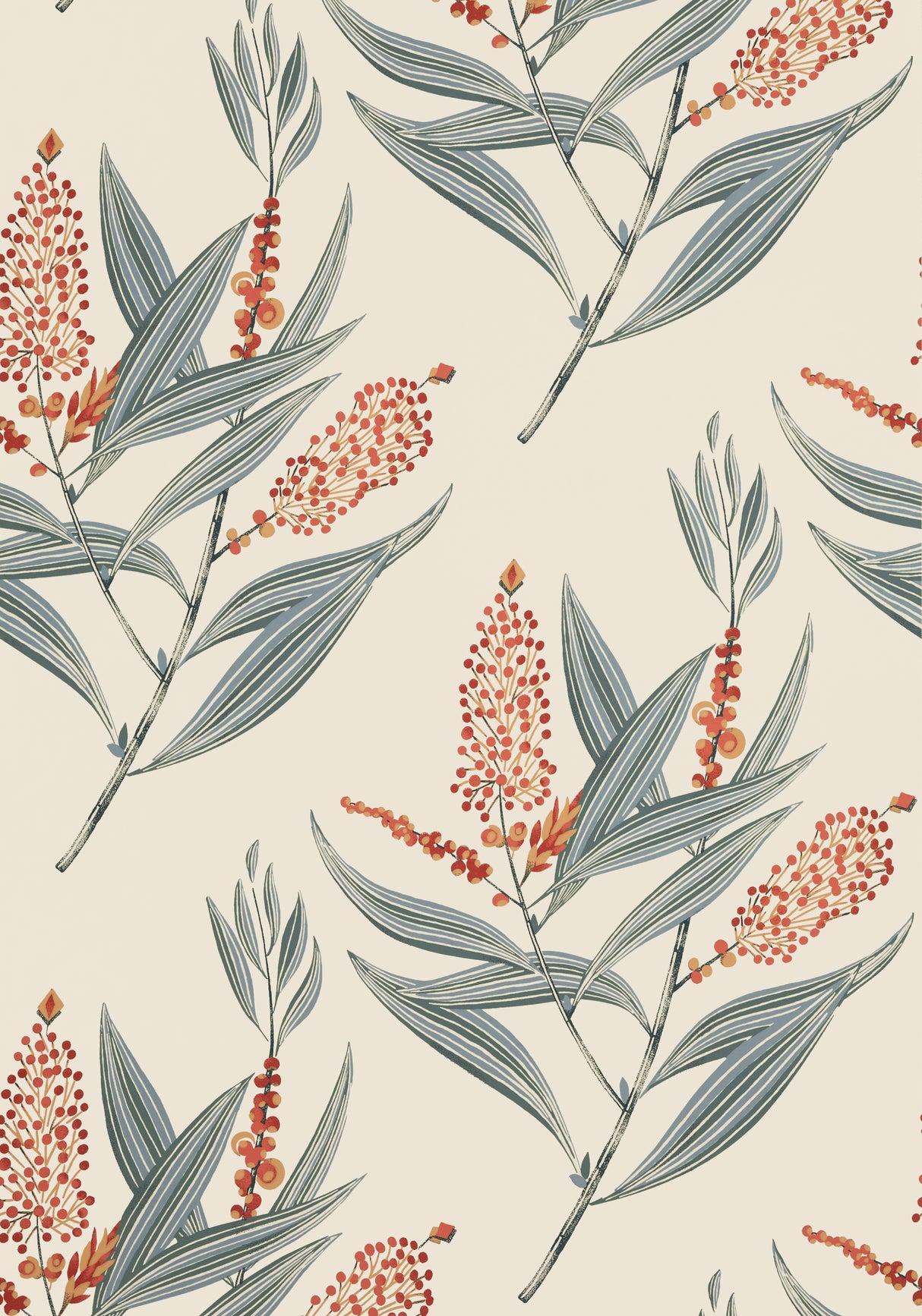 Anna French AT23137 WINTER BUD Coral Wallpaper