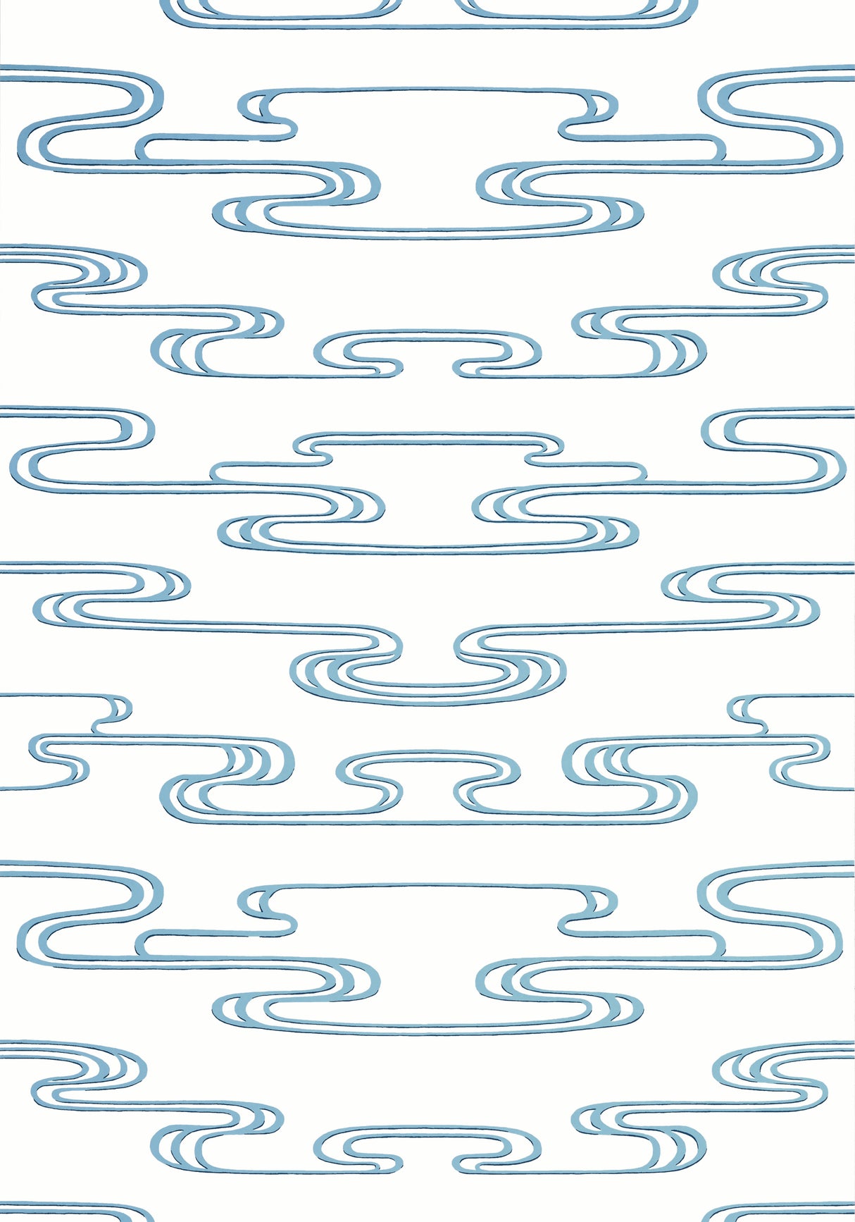 Anna French AT23153 CLOUDWATER Blue Wallpaper