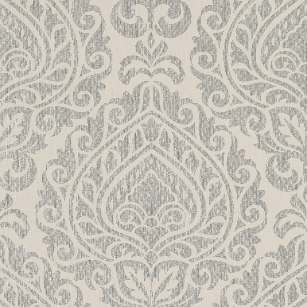Anna French AT34111 ANNETTE Metallic Silver on Linen Wallpaper