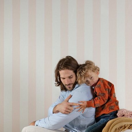 Galerie Atmosphere Regular stripes Pink Wallpaper AT4018