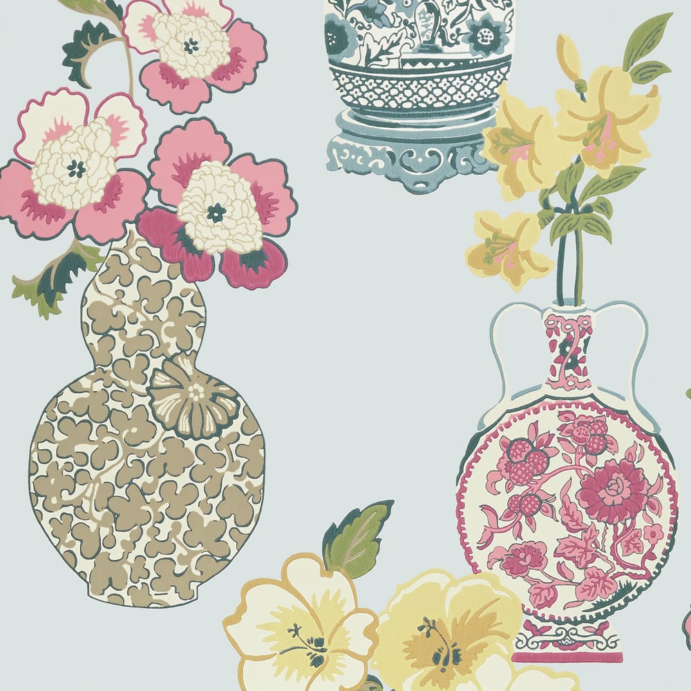Anna French AT6109 CLARISSA Aqua Wallpaper