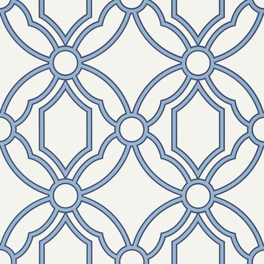 Anna French AT6127 ROSCOE Blue Wallpaper