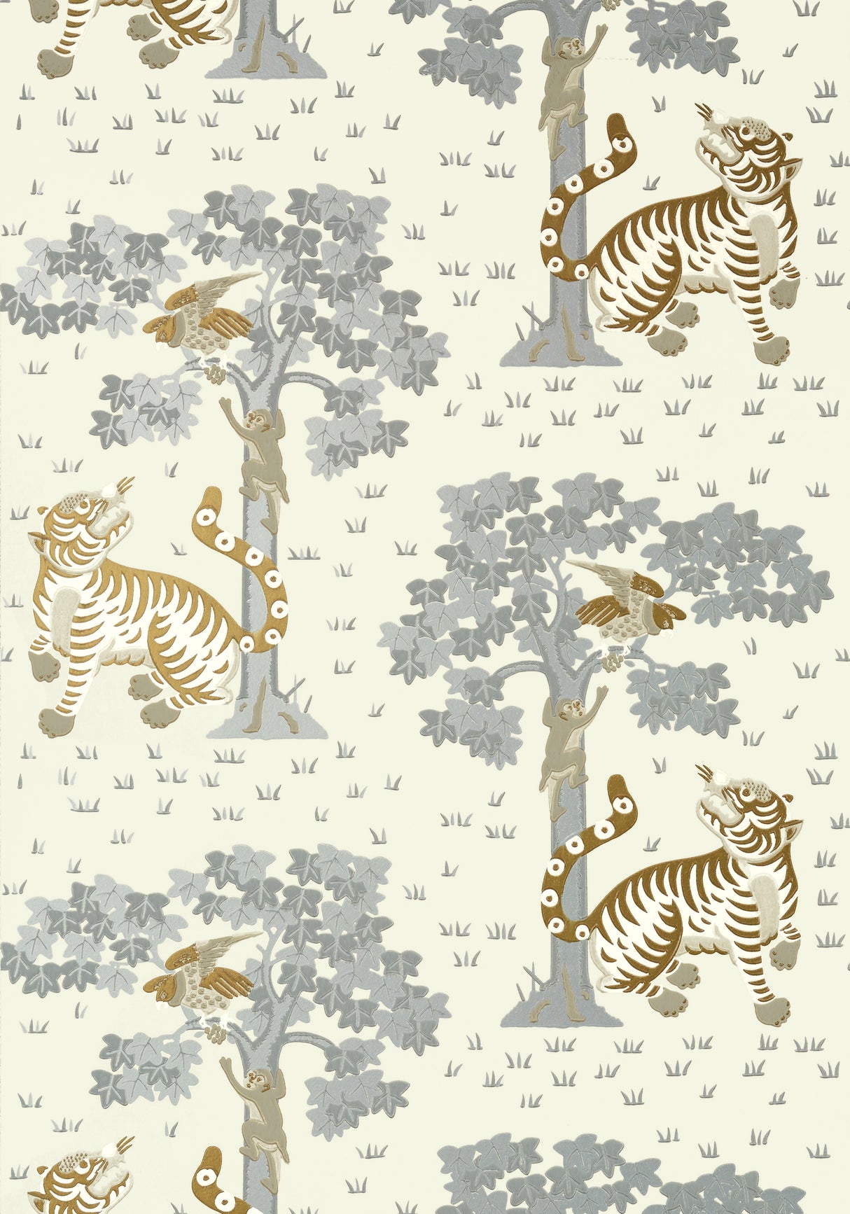 Anna French AT78779 KAHNA Metallic Gold and Silver Wallpaper