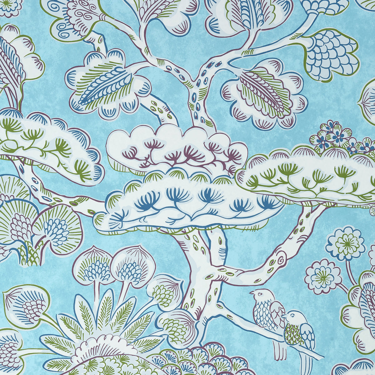 Anna French AT9863 TREE HOUSE Robin's Egg - Eade's Wallpaper