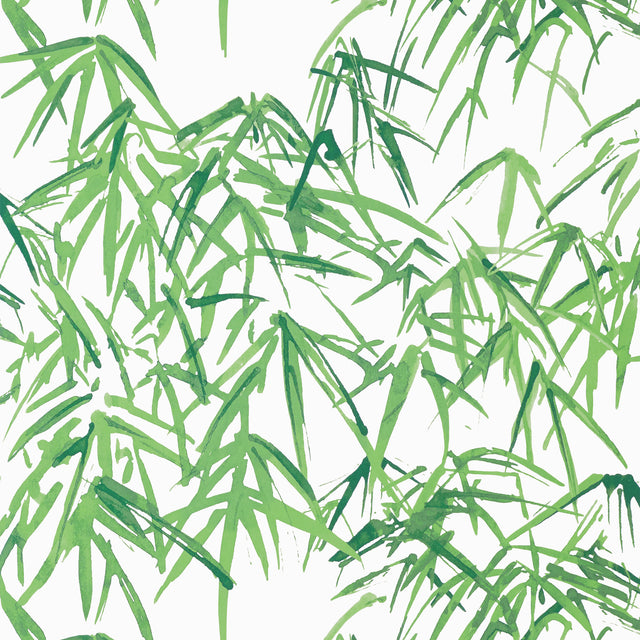 Anna French AT9869 KYOTO LEAVES Emerald Green - Eade's Wallpaper