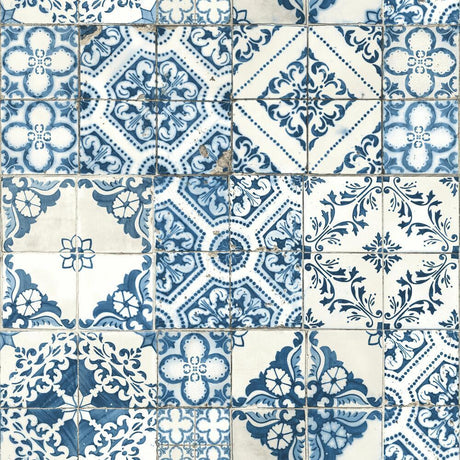 RoomMates RMK11083WP Mediterranean Tile Peel and Stick Wallpaper - Eade's Wallpaper