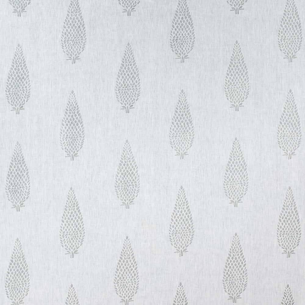 Anna French AW73006 MANOR EMBROIDERY Grey on Off White Fabric