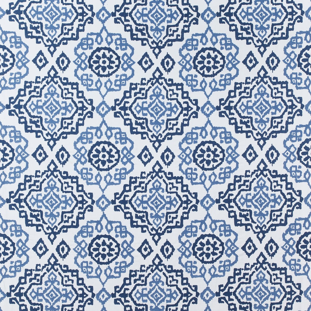 Anna French AW73016 SCOTTSDALE EMBROIDERY Blue and White Fabric