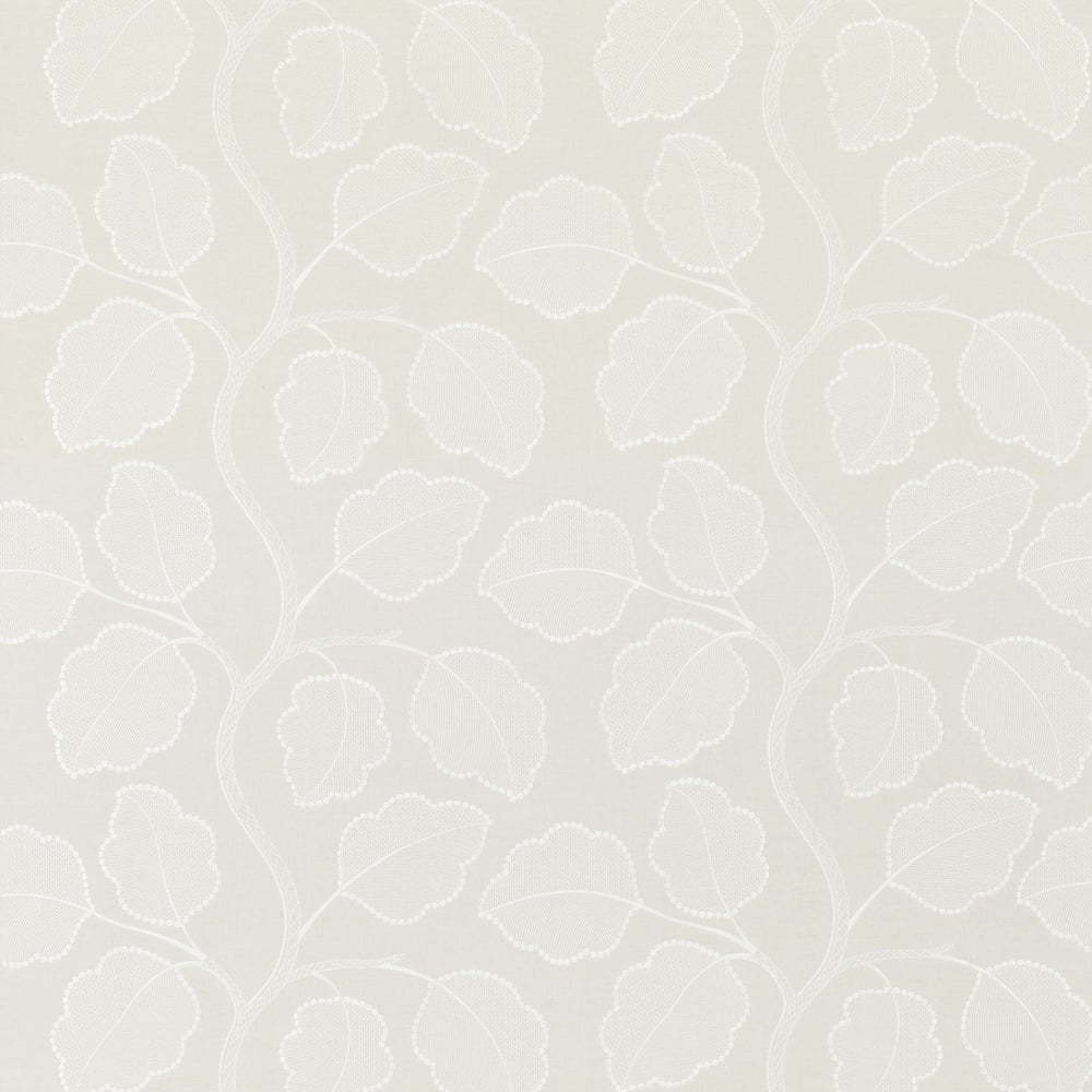 Anna French AW9121 CHESTNUT TREE EMBROIDERY White Fabric