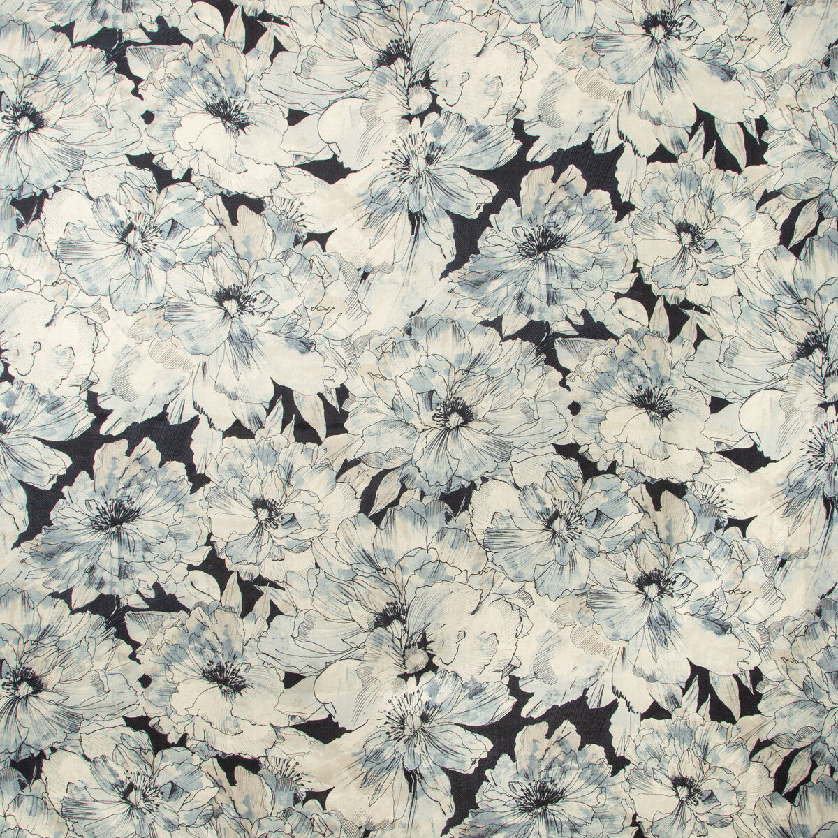 KRAVET COUTURE AYRLIES.50.0 AYRLIES INDIGO Fabric - Eade's Wallpaper
