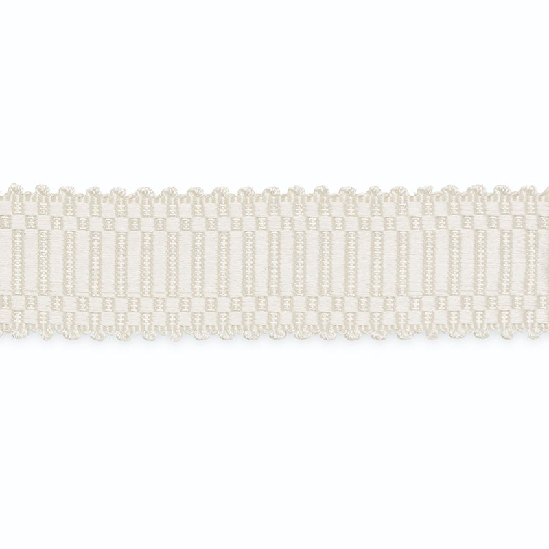 Schumacher B107-1 EUGENIE PICOT-EDGE BRAID in WHITE Trim - S